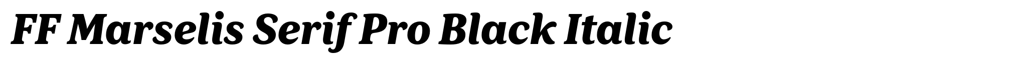 FF Marselis Serif Pro Black Italic image